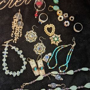 HUGE Lot of Jewelry Sterling / Vintage/ Turquoise/ Sapphire